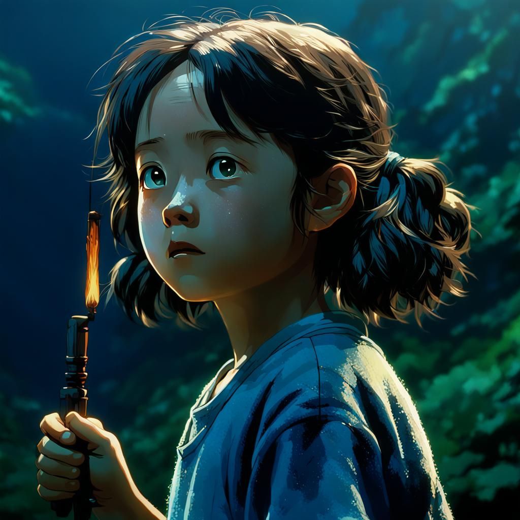 River Tam Portrait in Studio Ghibli Anime Style