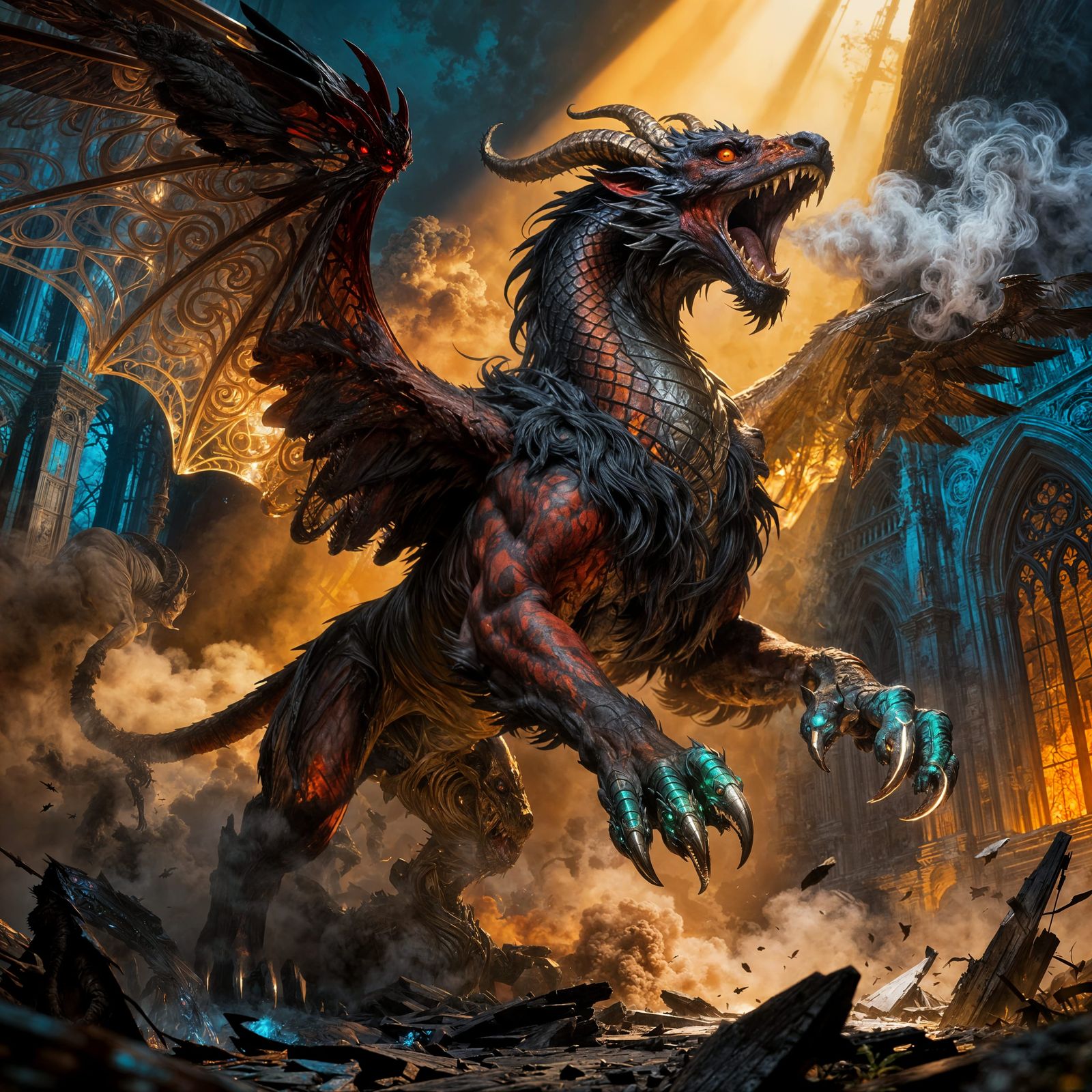 Ravenous Chimera: Dark Fantasy Masterpiece