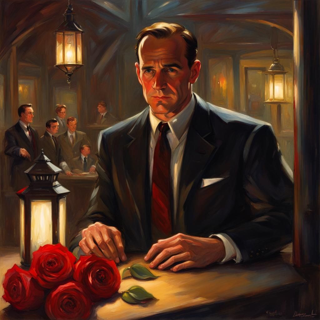 Dramatic Portrait of Phil Coulson with Rose