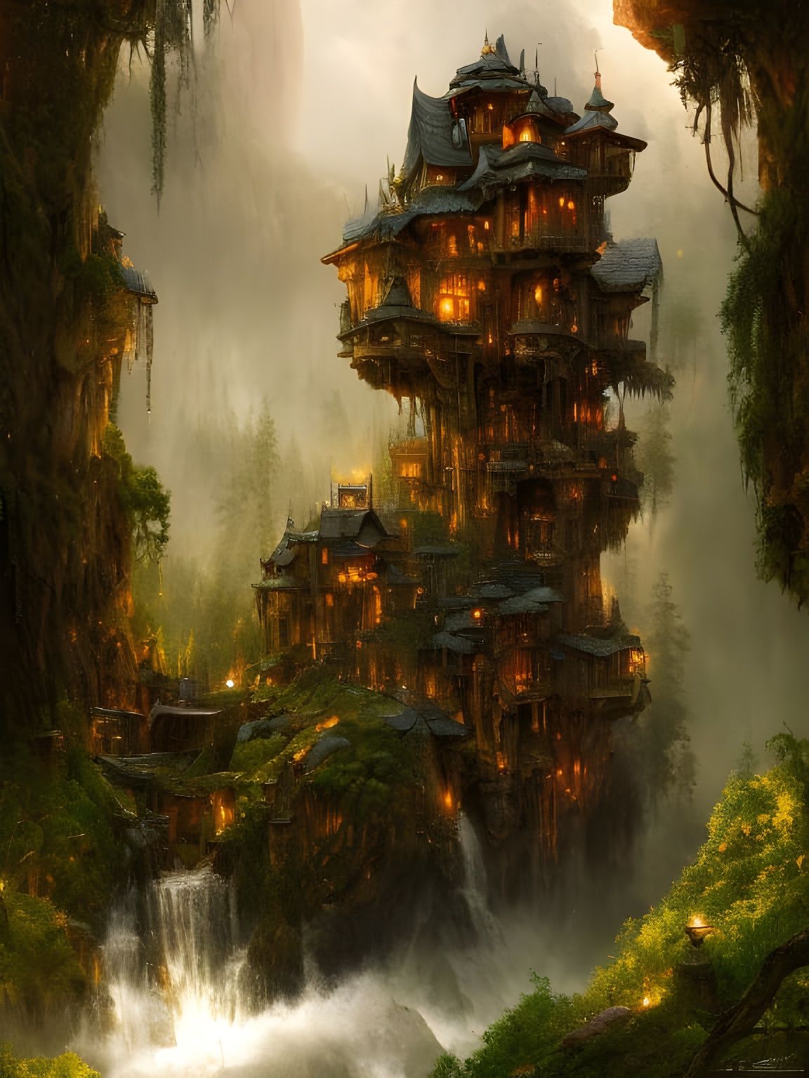 Fairytale Treehouse City in Mountainside