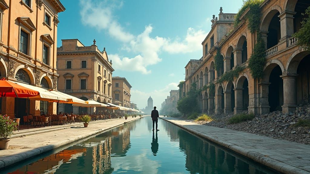 Contrasting Worlds at the Golden Ratio