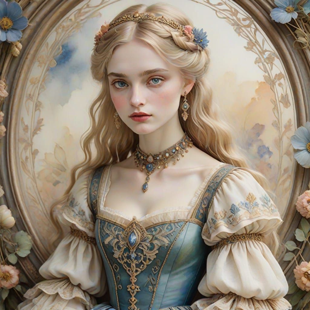 Whimsical Watercolour Beauty in a Dreamy European Setting