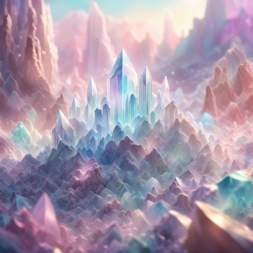 Crystals Manifesting Life in a Mystical Realm