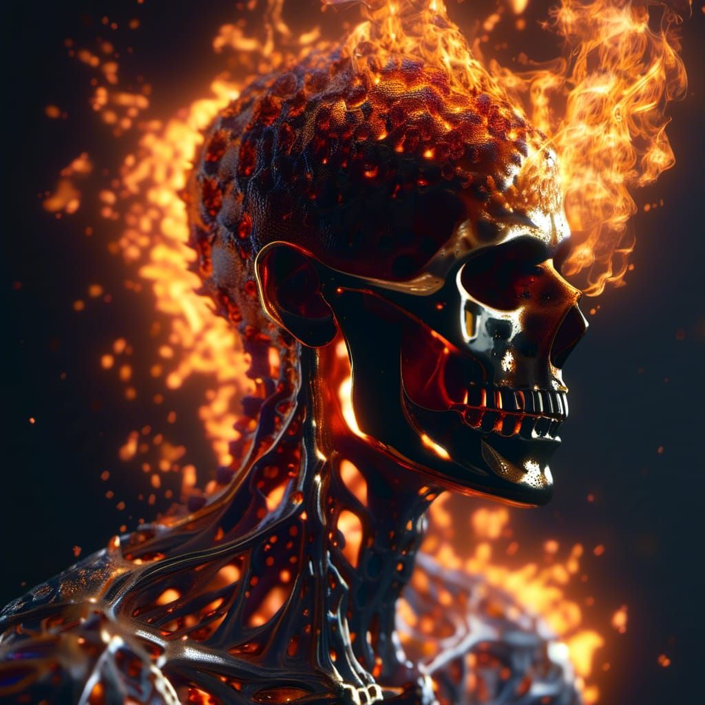 Burning endoskeleton