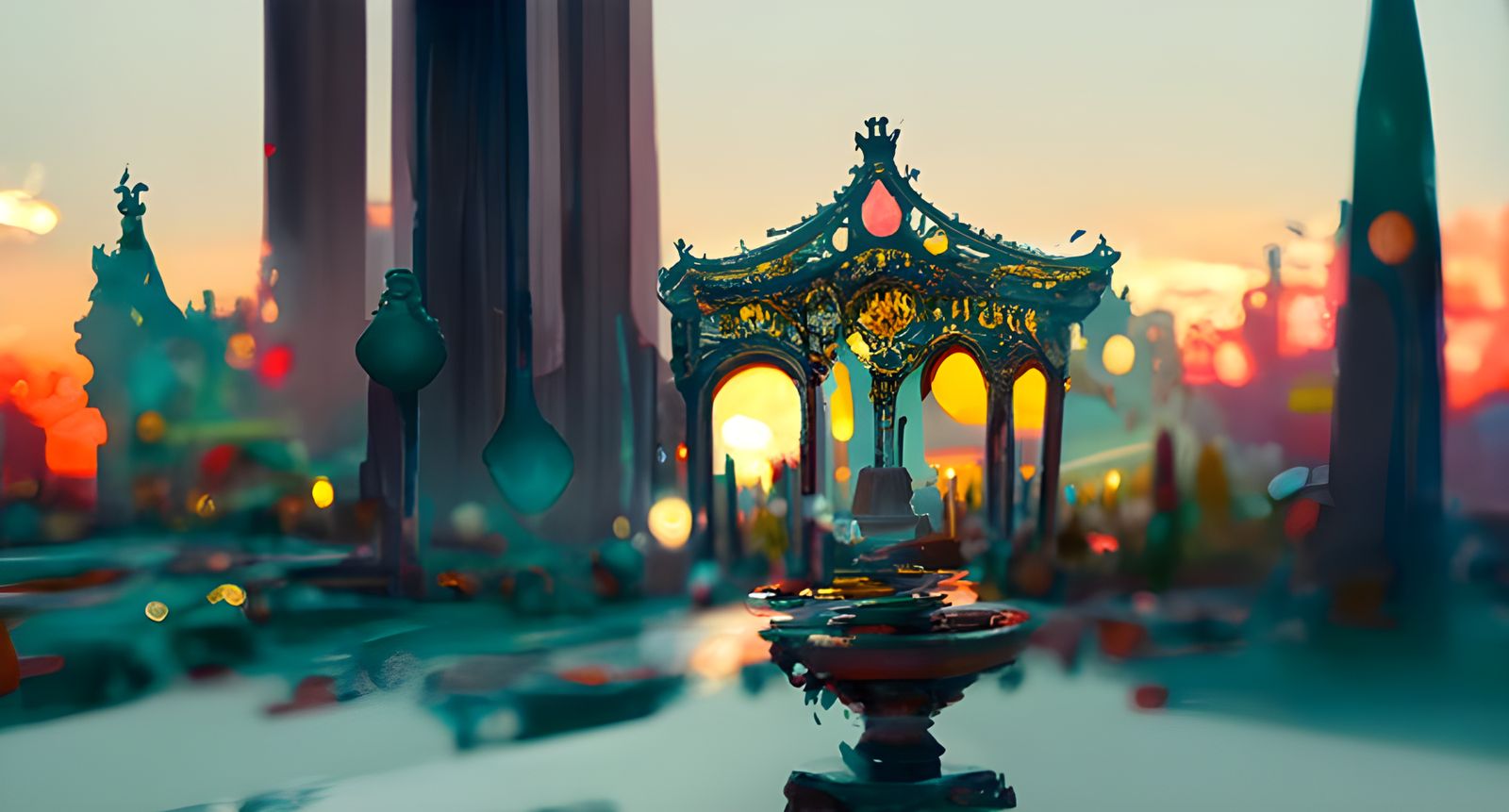 Nostalgic Future: Art Deco Digital Masterpiece