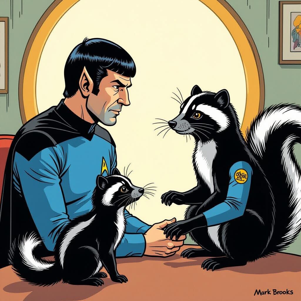 Spock's Unlikely Encounter: Comic Book Art