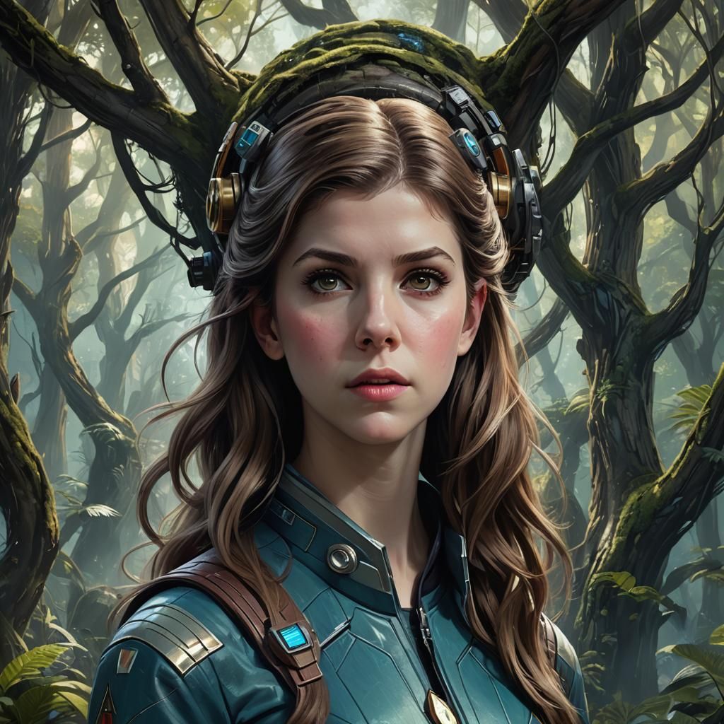 Anna Kendrick in Retro Sci-Fi Star Trek Portrait