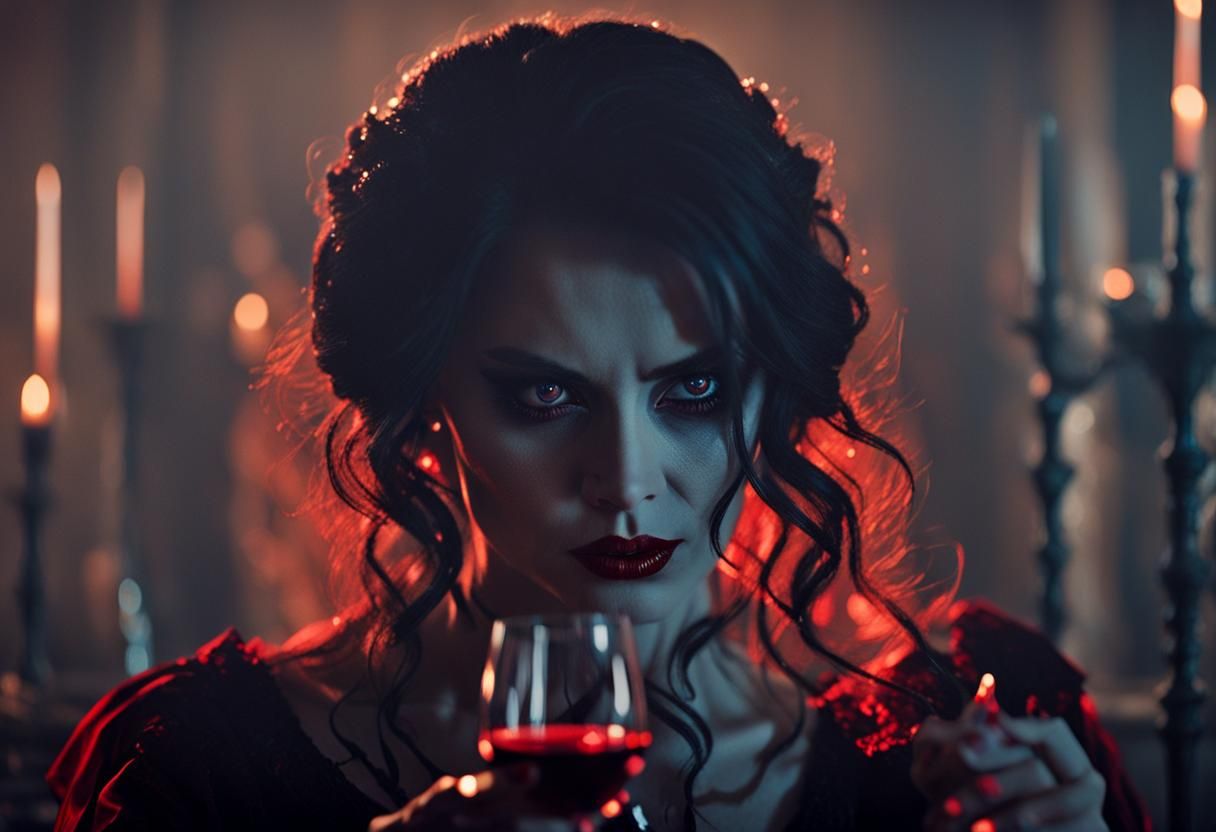 Vampire Queen in Velvet Darkness, Cinematic Film Still
