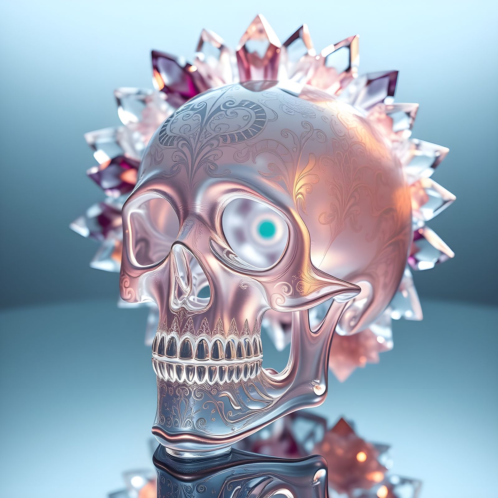 Ancient Crystal Skull Shines Bright