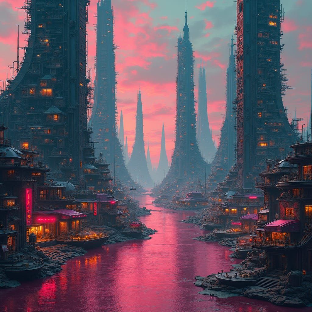Cyberpunk Metropolis: A Futuristic Urban Landscape