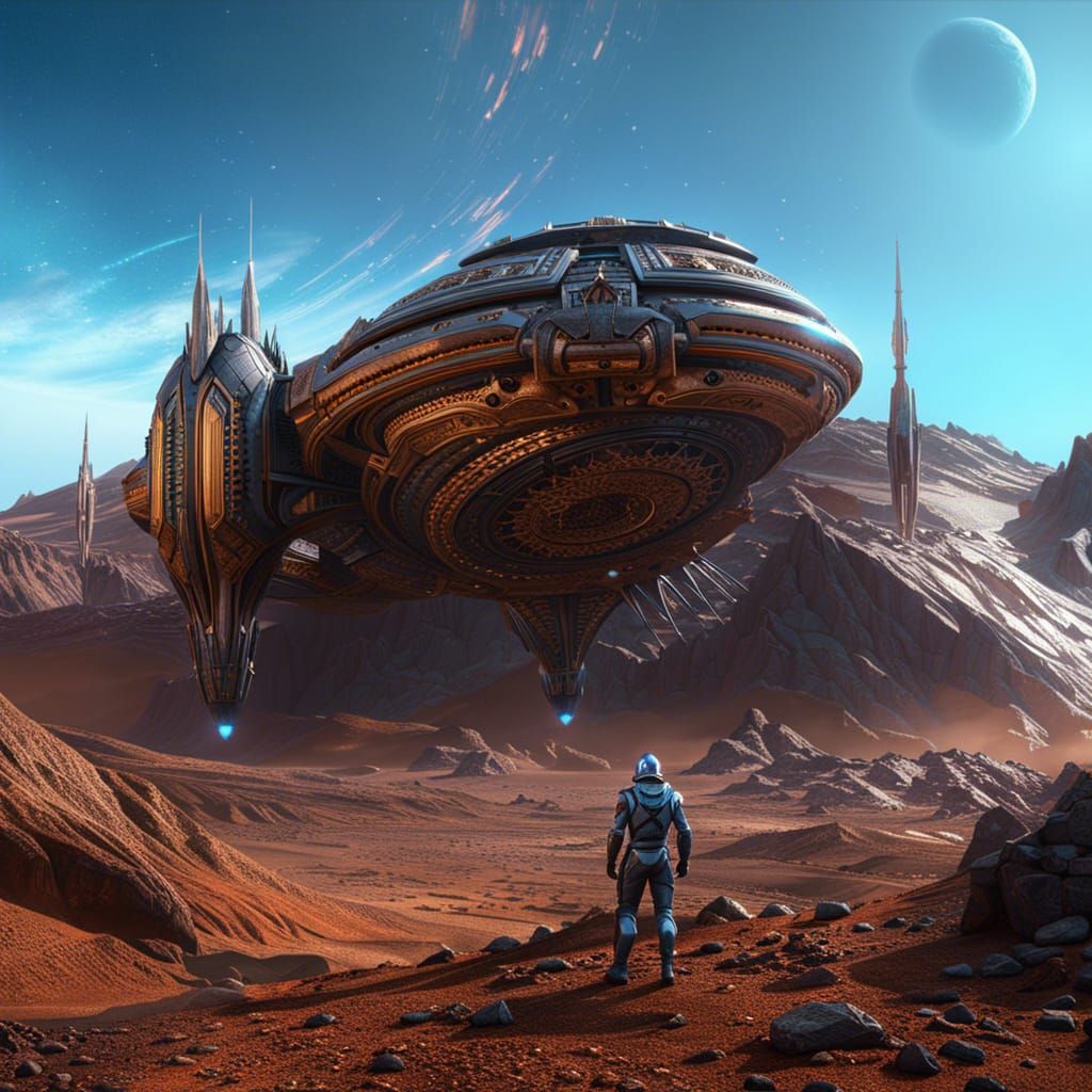 Android Explorer Gazing at Alien Artifacts