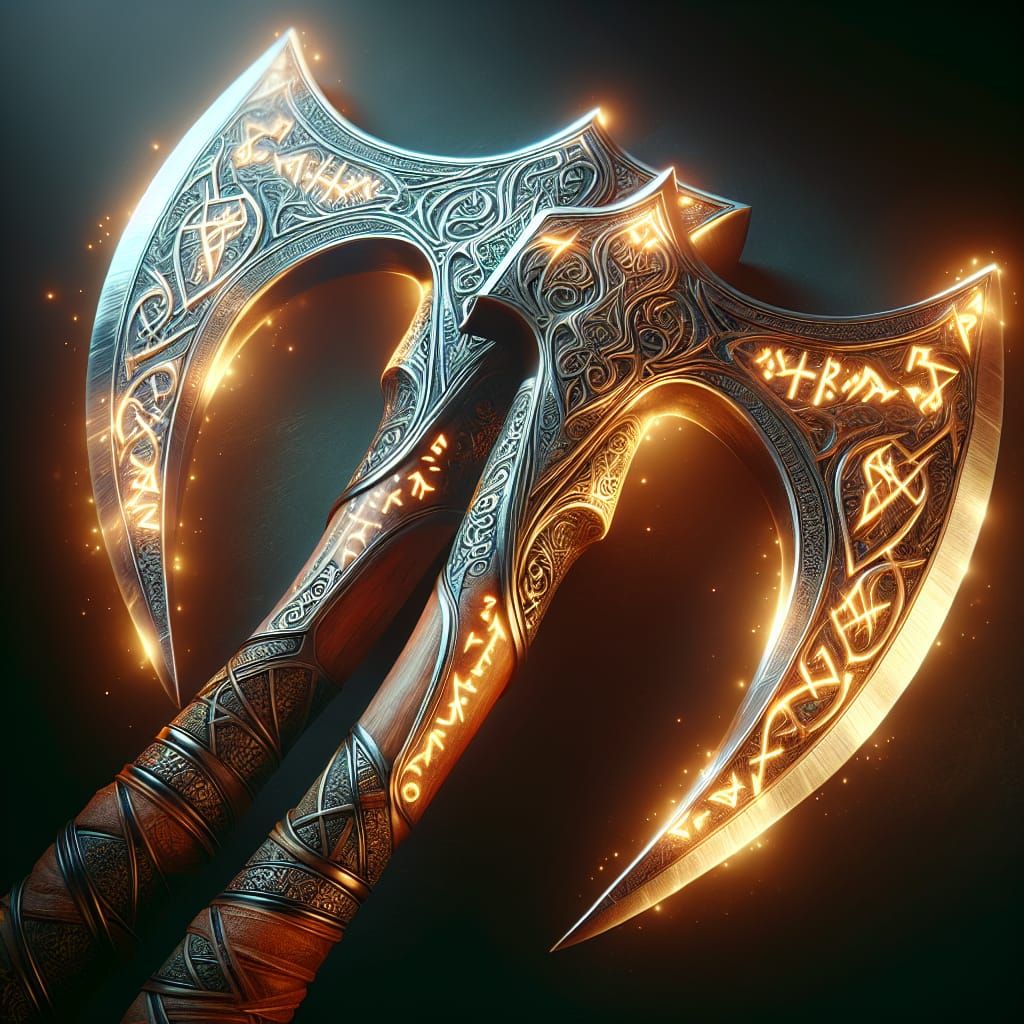 Venom and Lifedrinker. Sentient hand axes