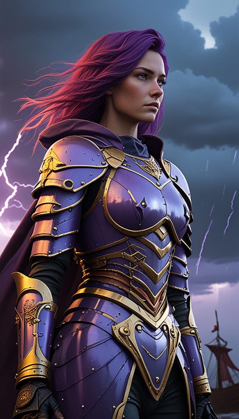 Ethereal Paladin Commands the Stormy Skies