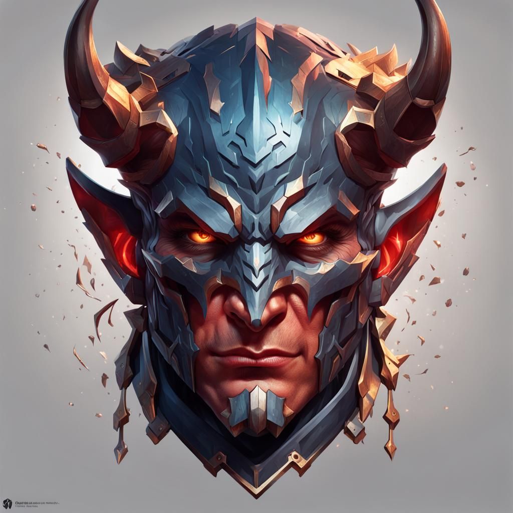 Detailed Portrait of a Hyperrealistic Devil Knight