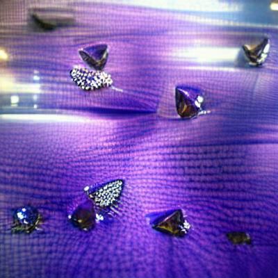 Purple Butterflies and Diamonds