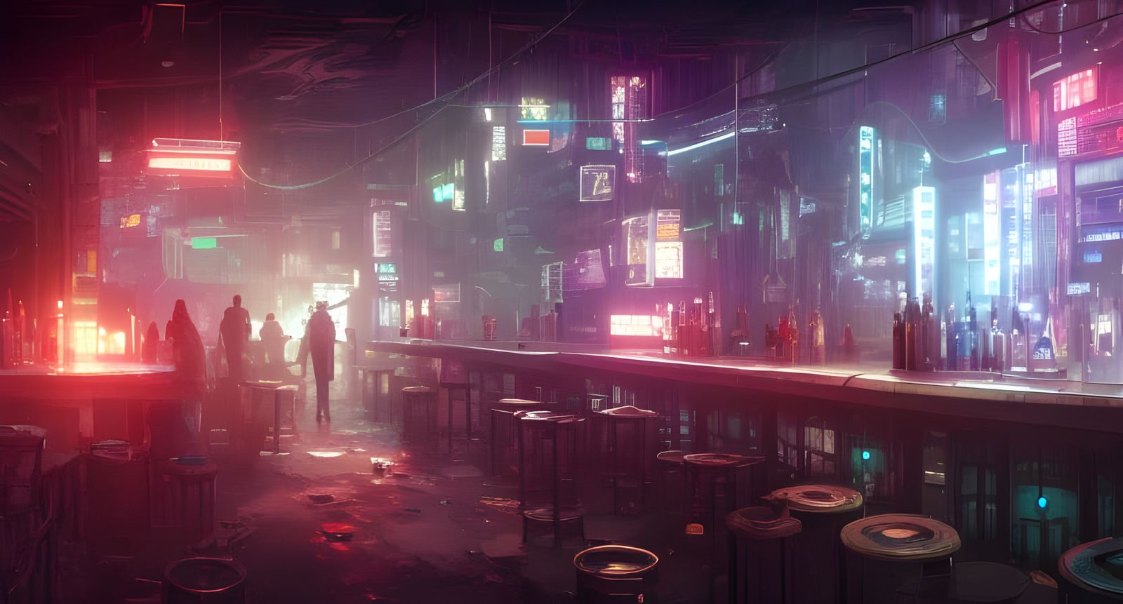 Cyberpunk Bar Scene in 8k Resolution