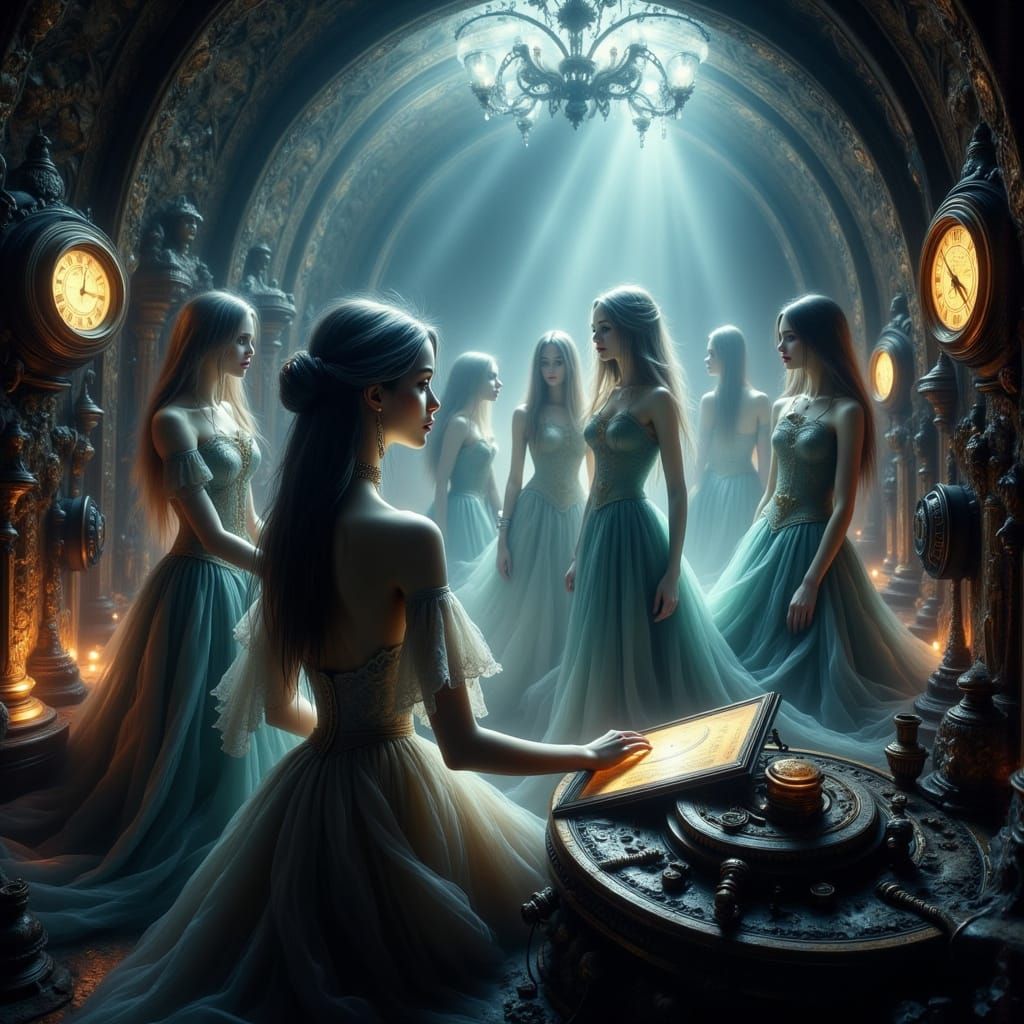 Victorian Dreamscapes: Ethereal Silhouettes at Command Stati...