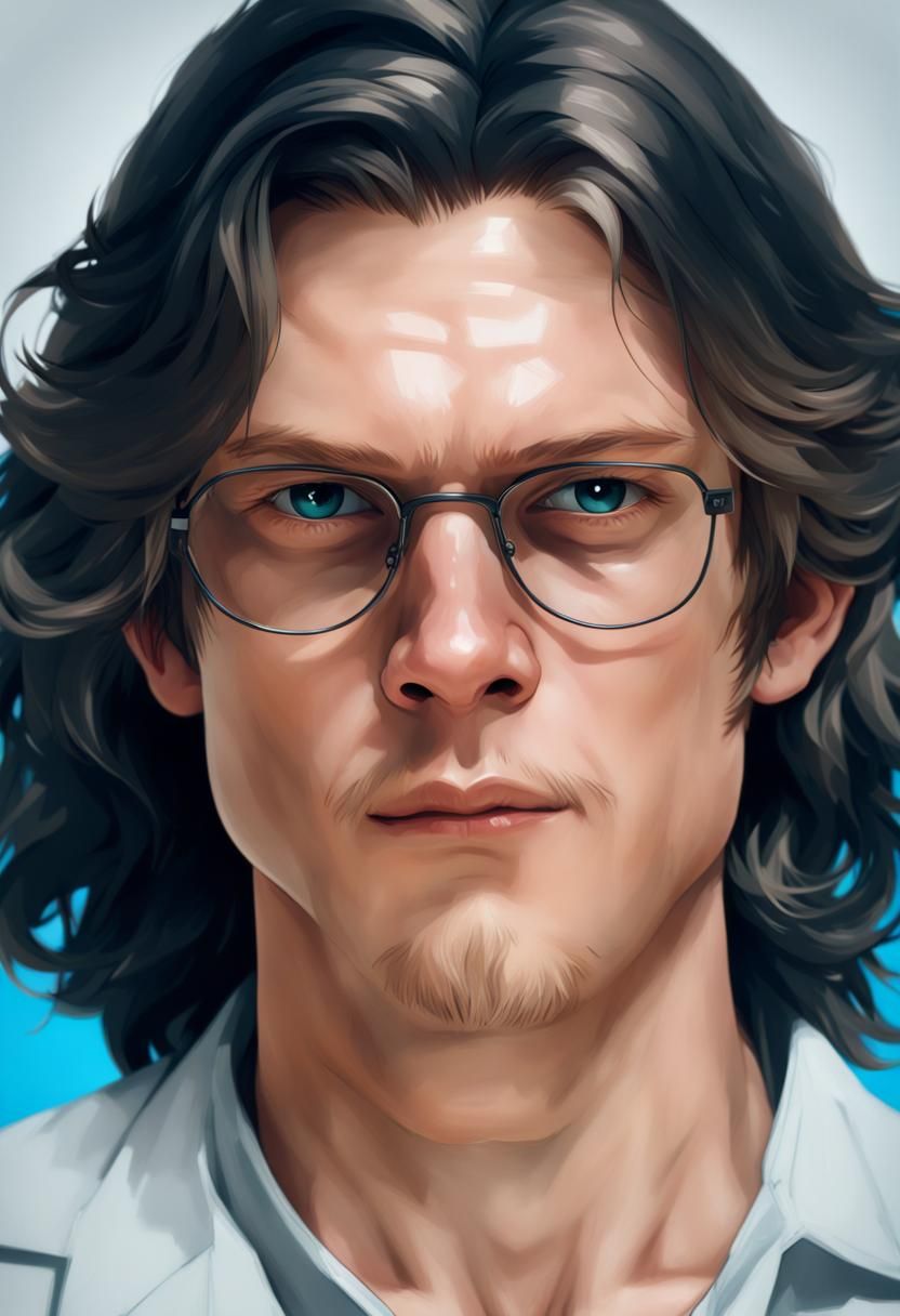 Otacon Metal Gear Solid Portrait by Rutkowski