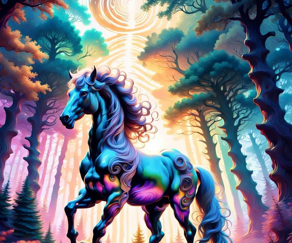Majestic Centaur in Forest: Fantasy Art Masterpiece