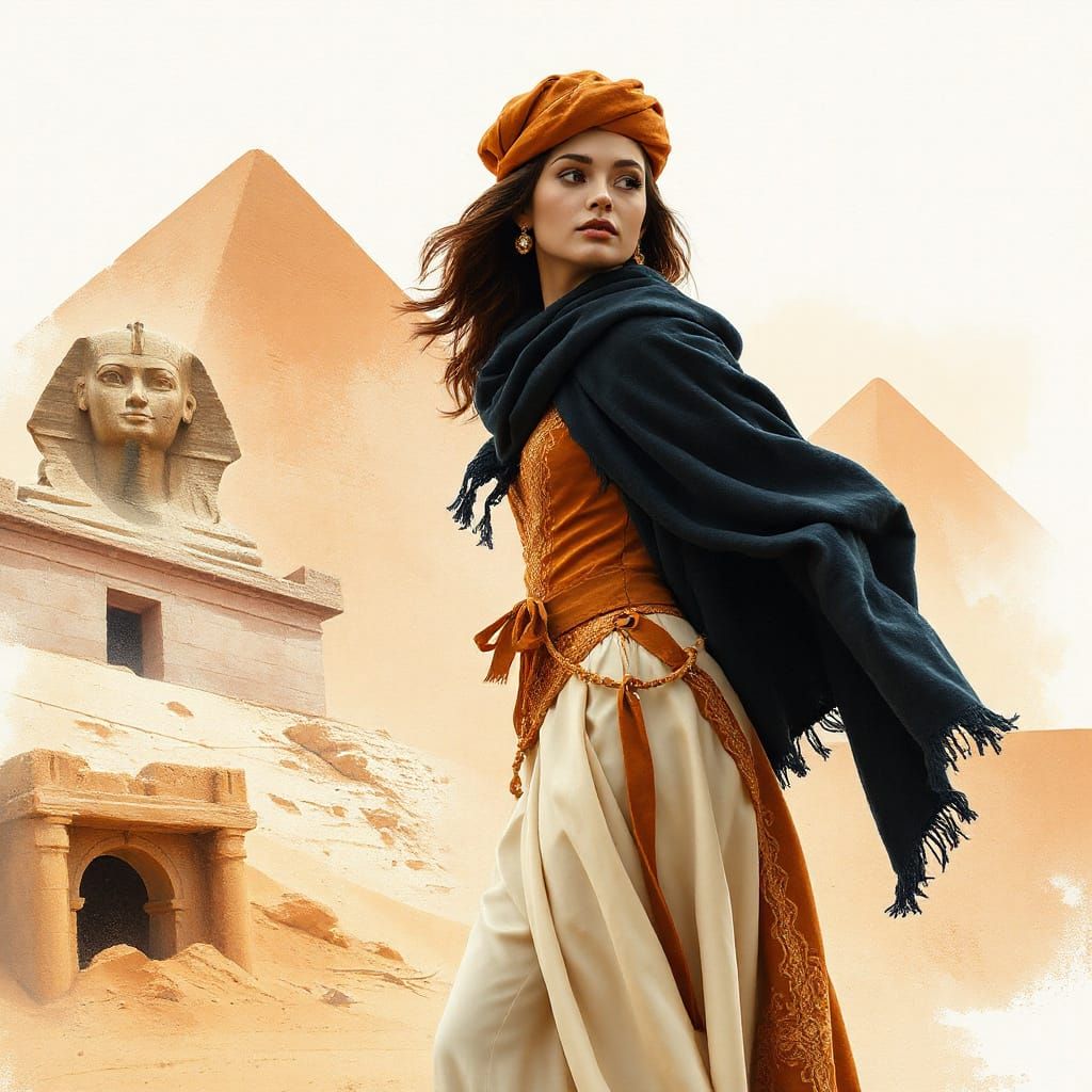 Fashionista in Ancient Egypt, 18th Century Couture, 2285