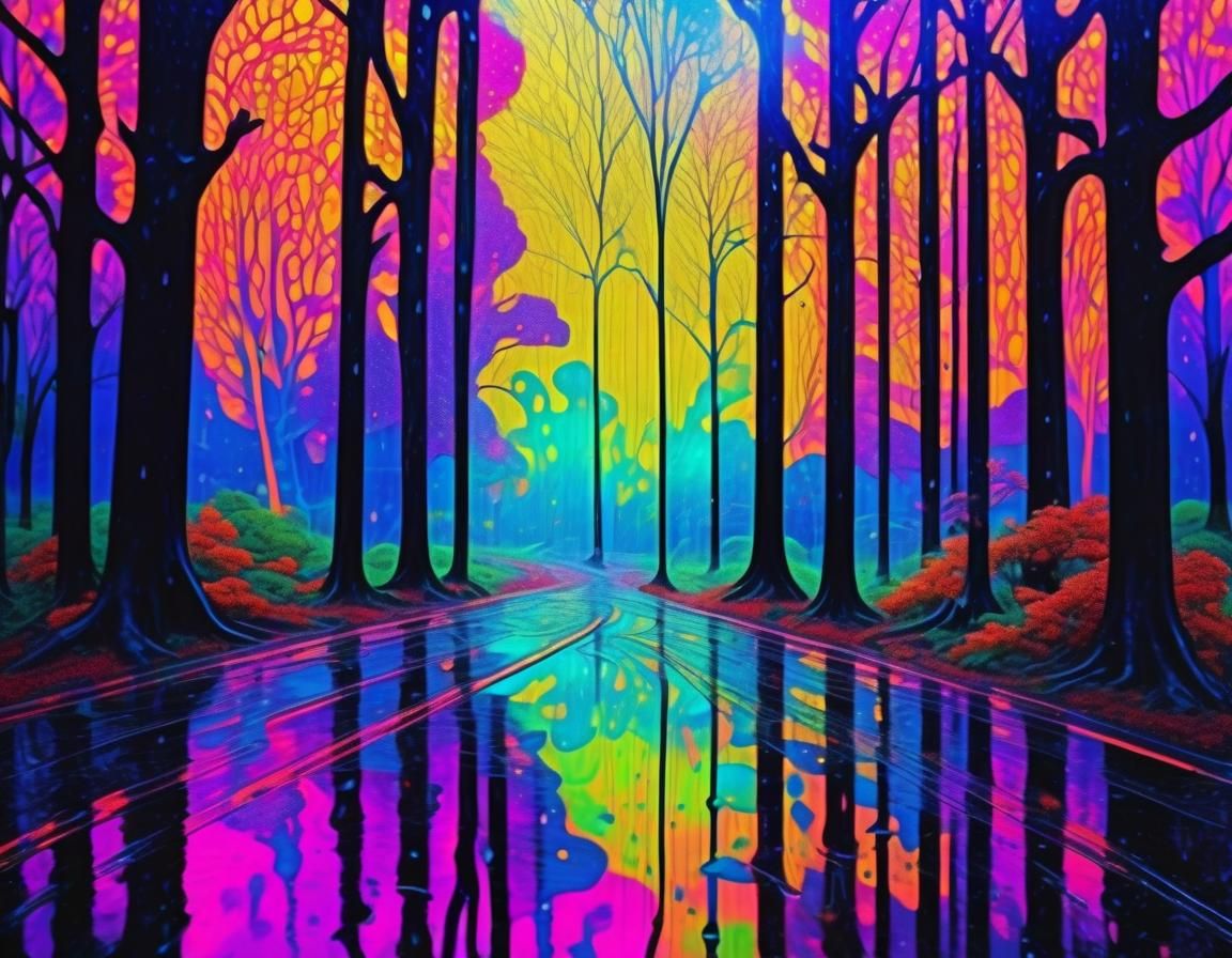 Mystical Forest: Art Nouveau Psychedelic Dance