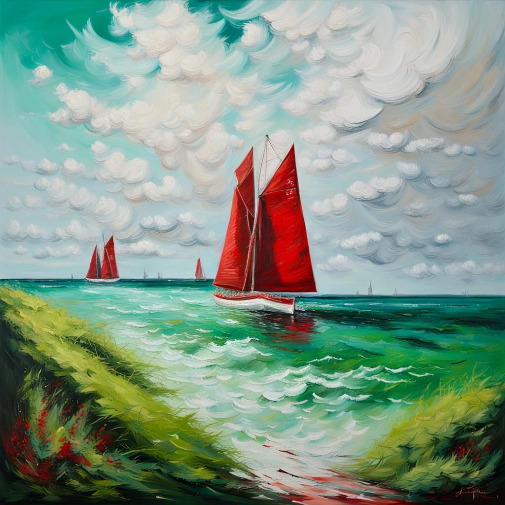 Route du Rhum Departure: Impasto Painting in Summer