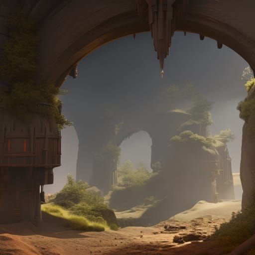 Fantastical Treasure Chest in Detailed Matte Painting