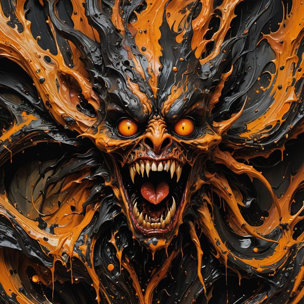 Grotesque Monster Emerges from Possessed Painting