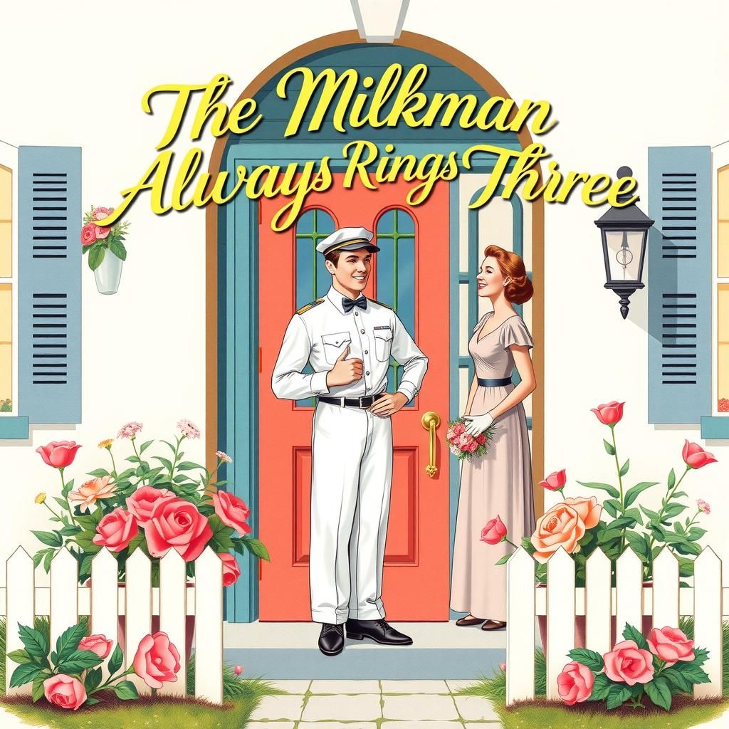 Milkman's Visit: Nostalgic 1940s Illustration