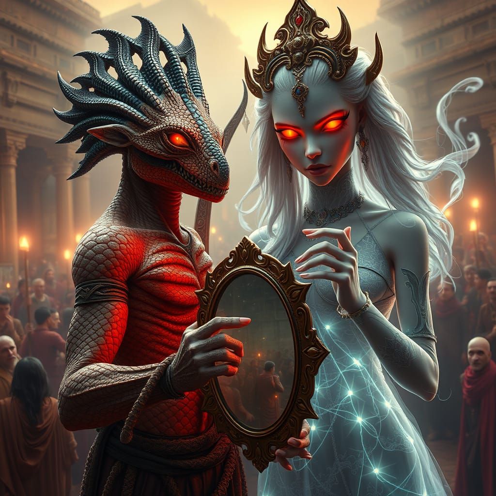 Ancient Sorcerers Harut and Marut Conjure Magic in Babylon