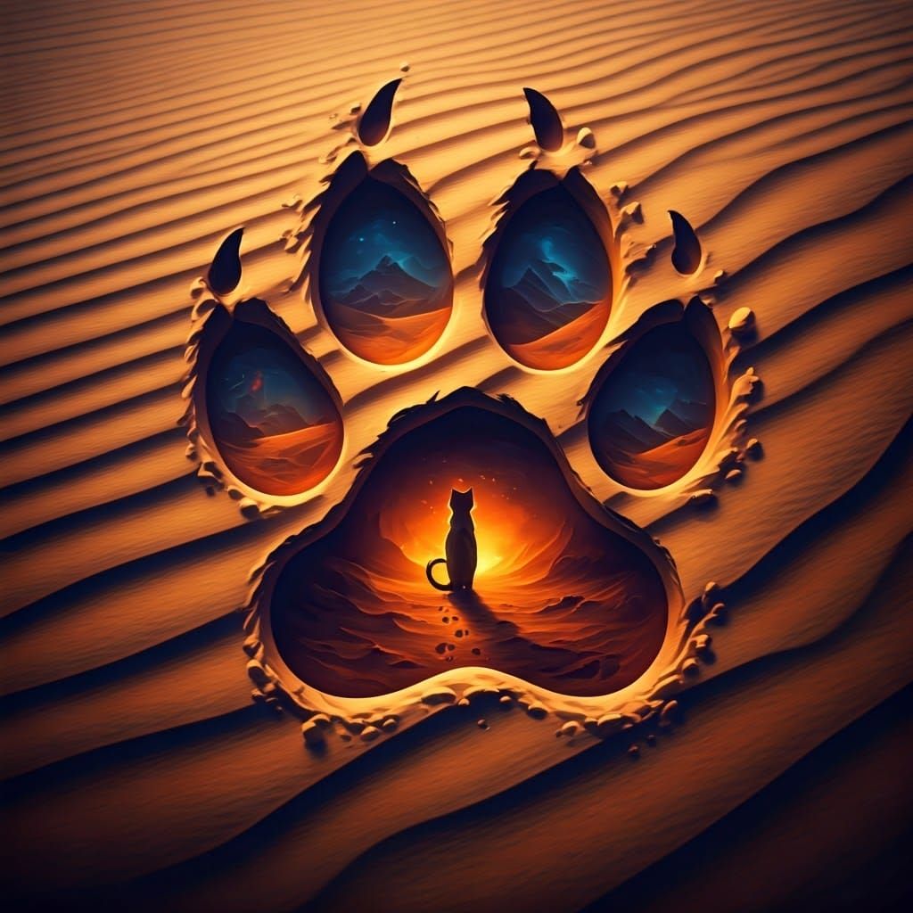 Fantasy Desert Adventure in Vibrant Double-Exposure Style