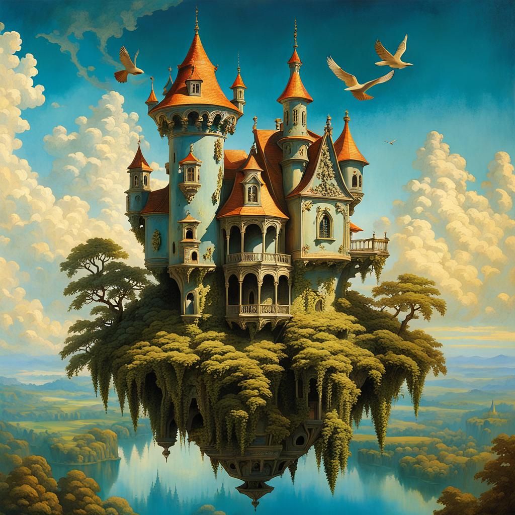 Rococo Birdhouse Castle in the Sky