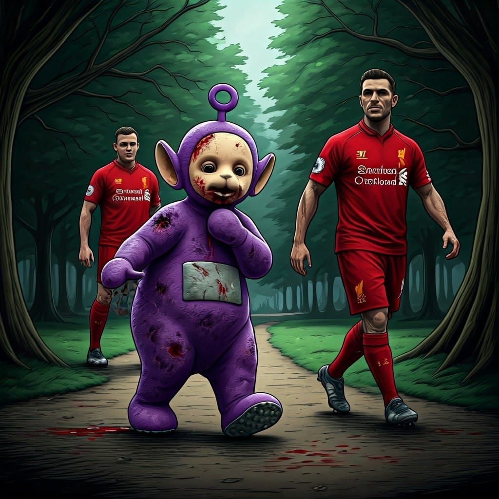 Gritty Teletubby Confrontation in Liverpool Park