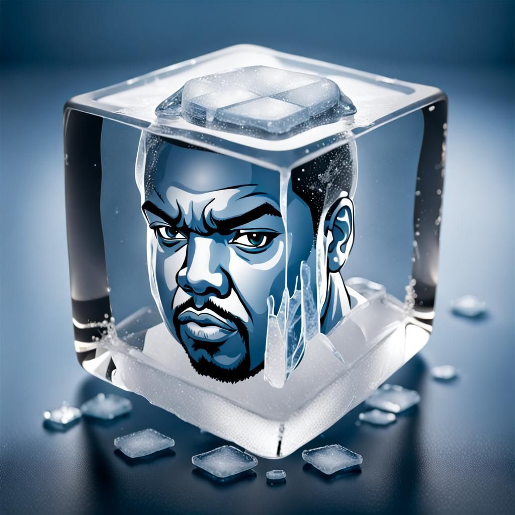 Ice Cube Rapper as an Actual Ice Cube