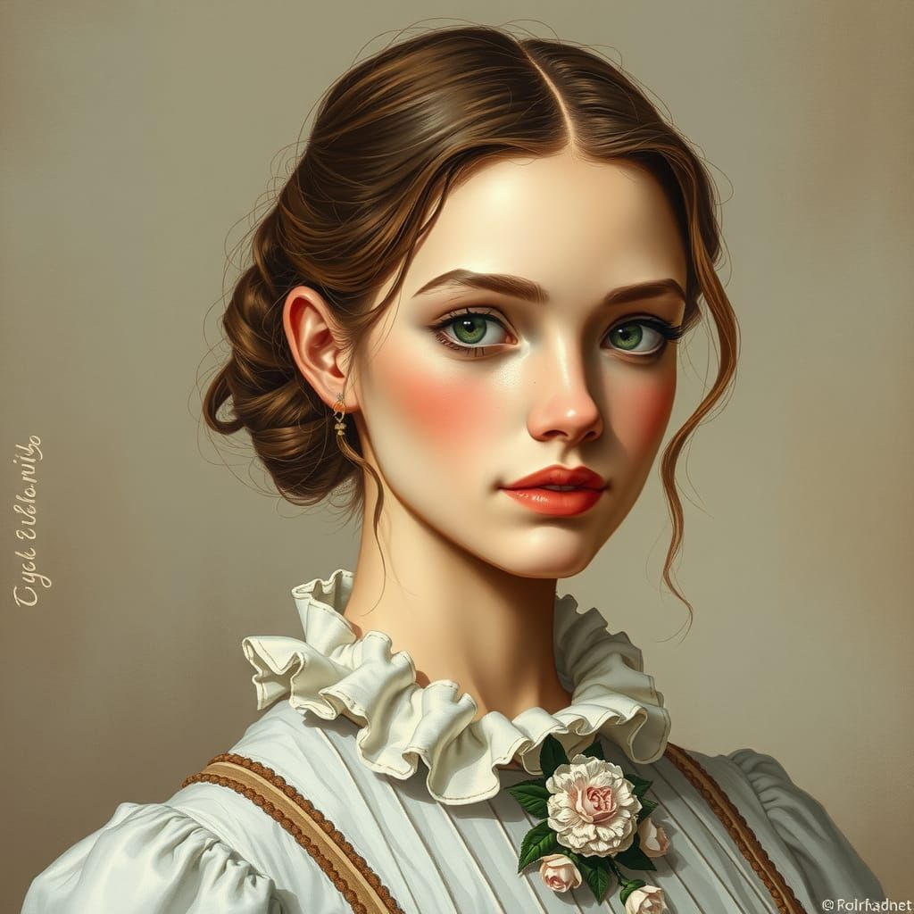 Renaissance Woman with Mischievous Gaze