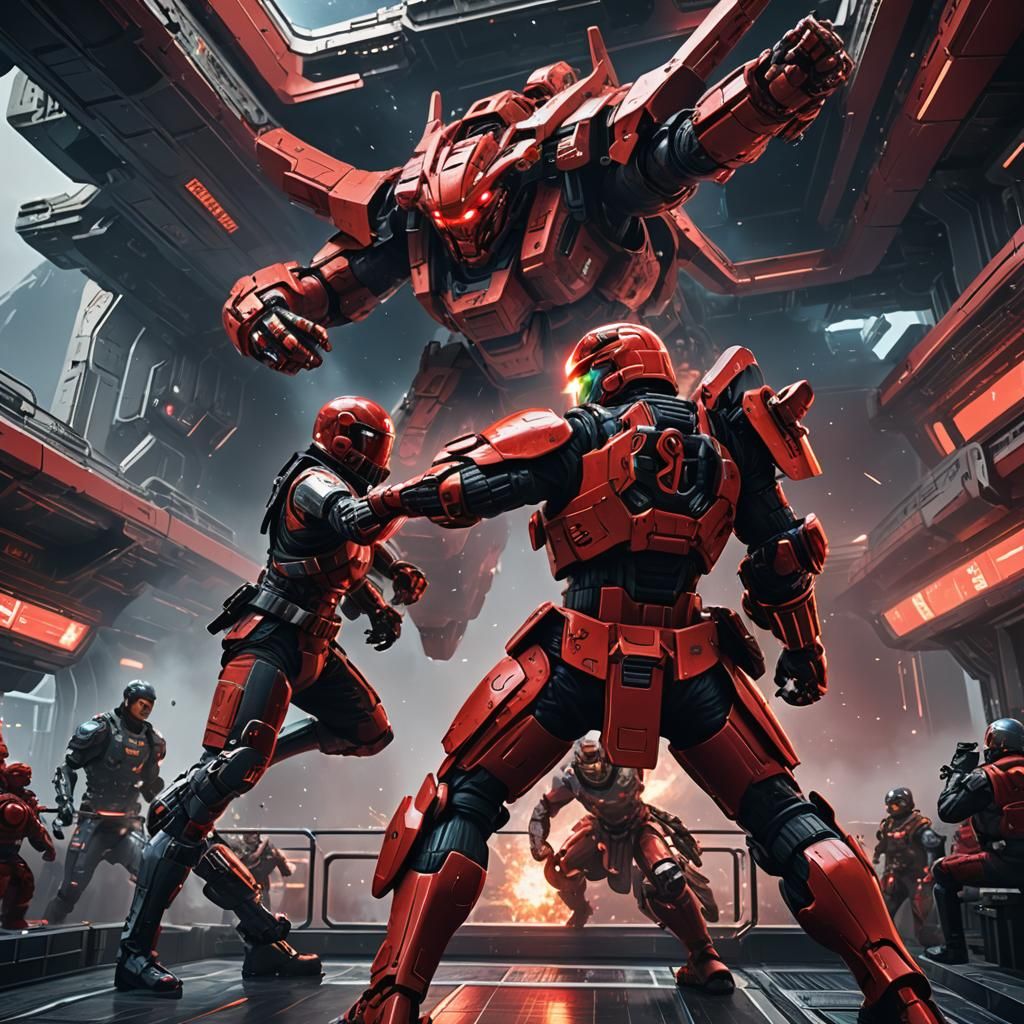 Cyborg vs Samurai: Space Freighter Showdown