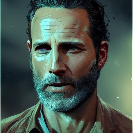 Hyperdetailed Portrait Concept Art in Triadic Colors