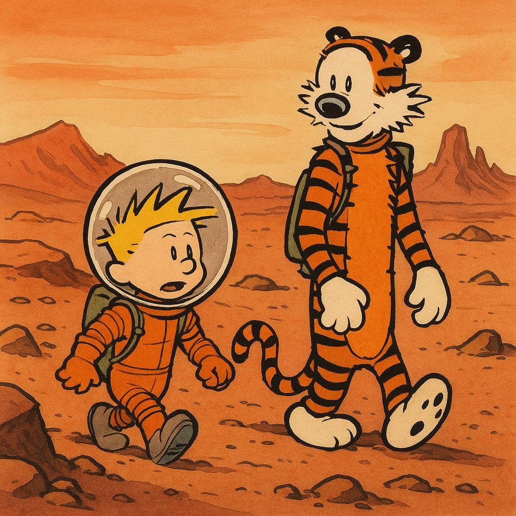 Calvin and Hobbes Explore Mars