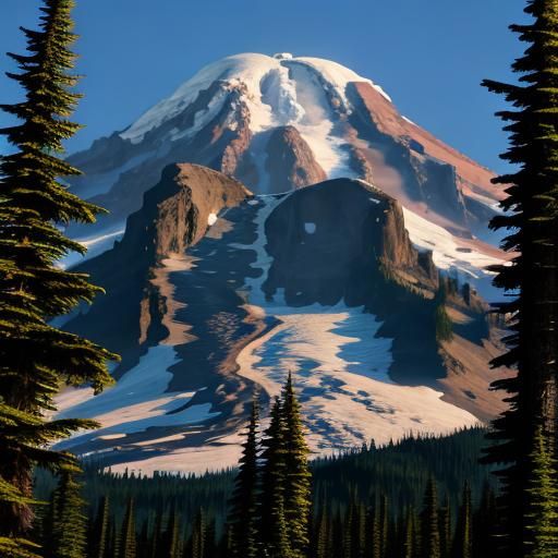 Mount Rainier AI Image