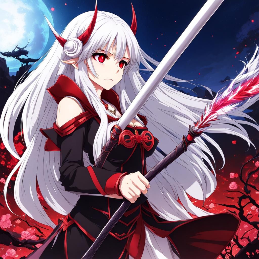 Anime Fiend Princess with Staff