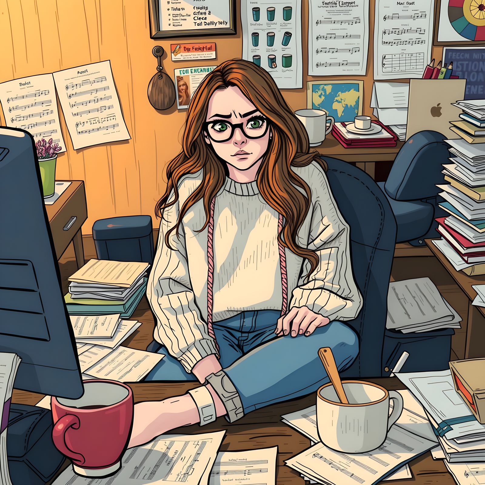 Sabrina Carpenter in a Whimsical Espresso-Fueled State