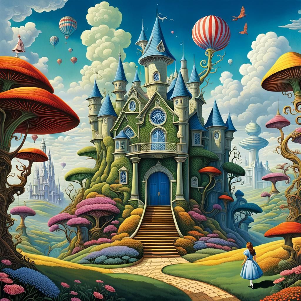 Heavenly Greek Temple in Hyperdetailed Fantasy Garden