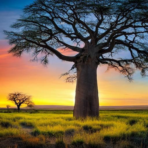 Giraffe Roams Savannah at Sunset: National Geographic Photo