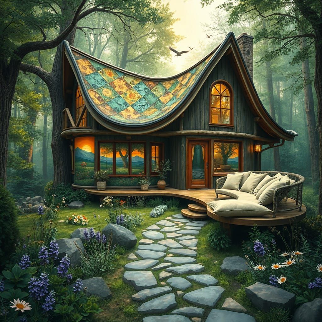 A cozy house in the forest