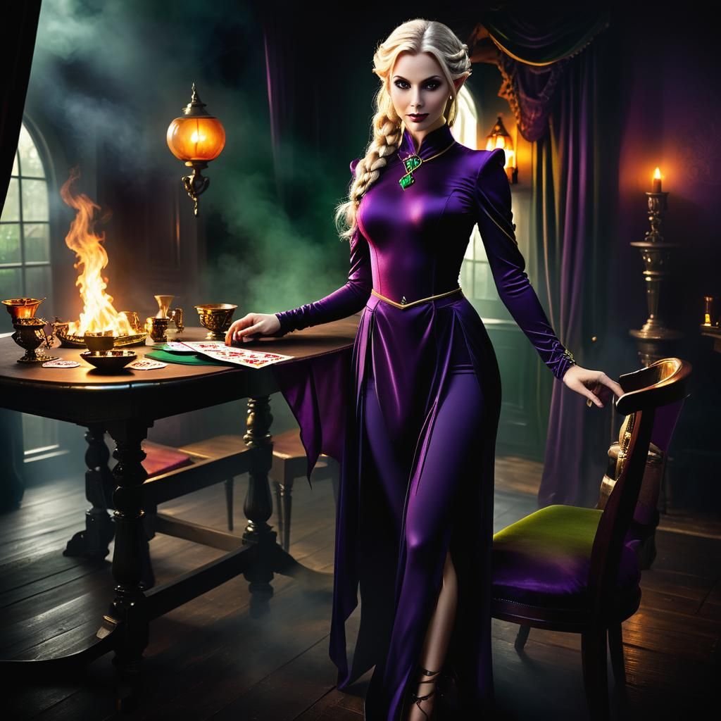 Elegant Elf Mistress in Smokey Thieves Den