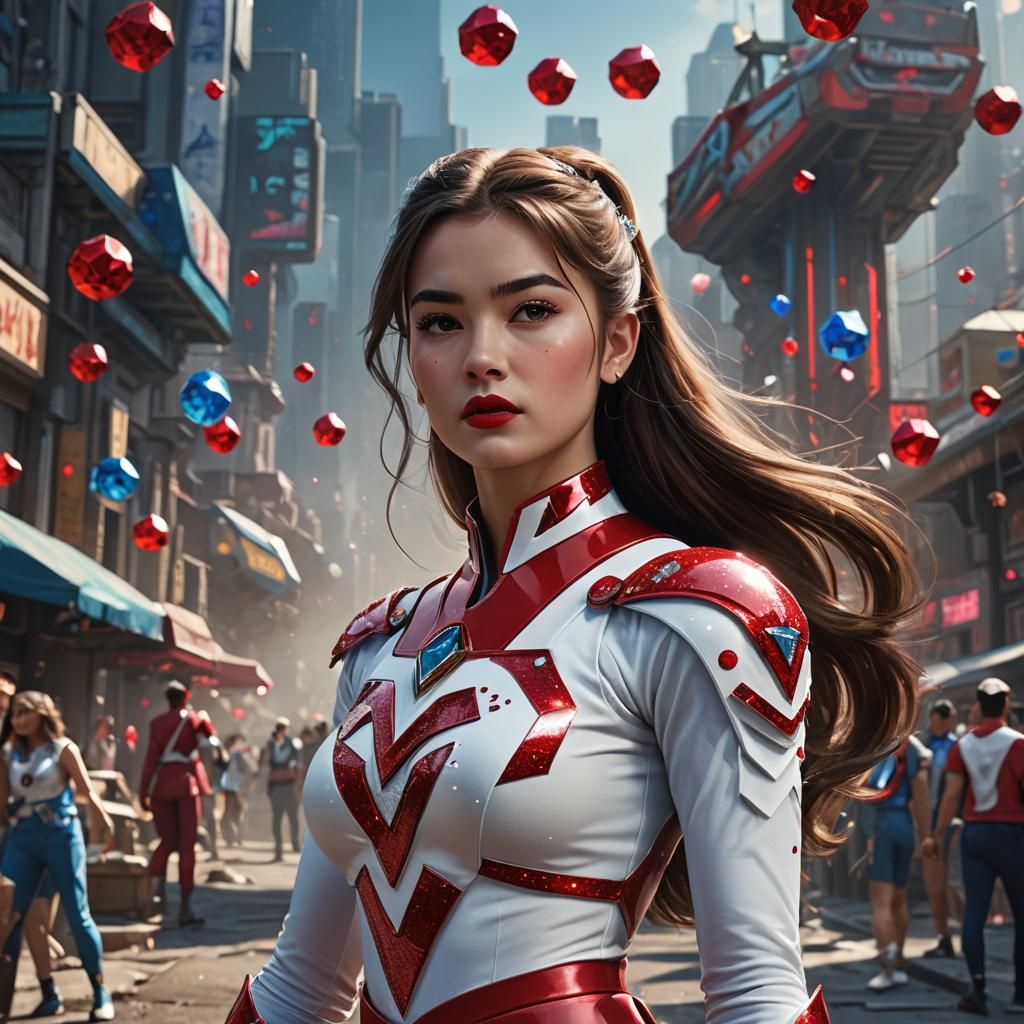 1958 18 year old woman with long brown hair in high ponytail...