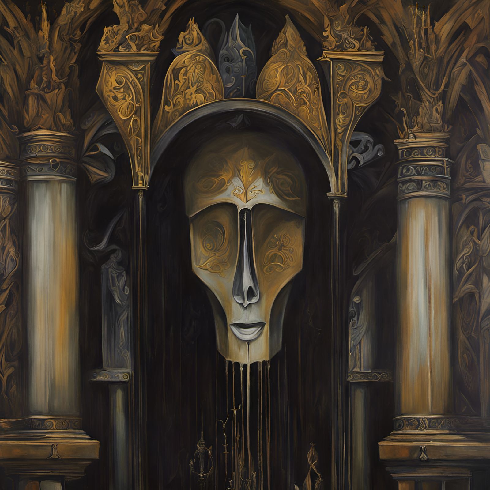 Medieval Fantasy Oil Painting of a Dreamscape