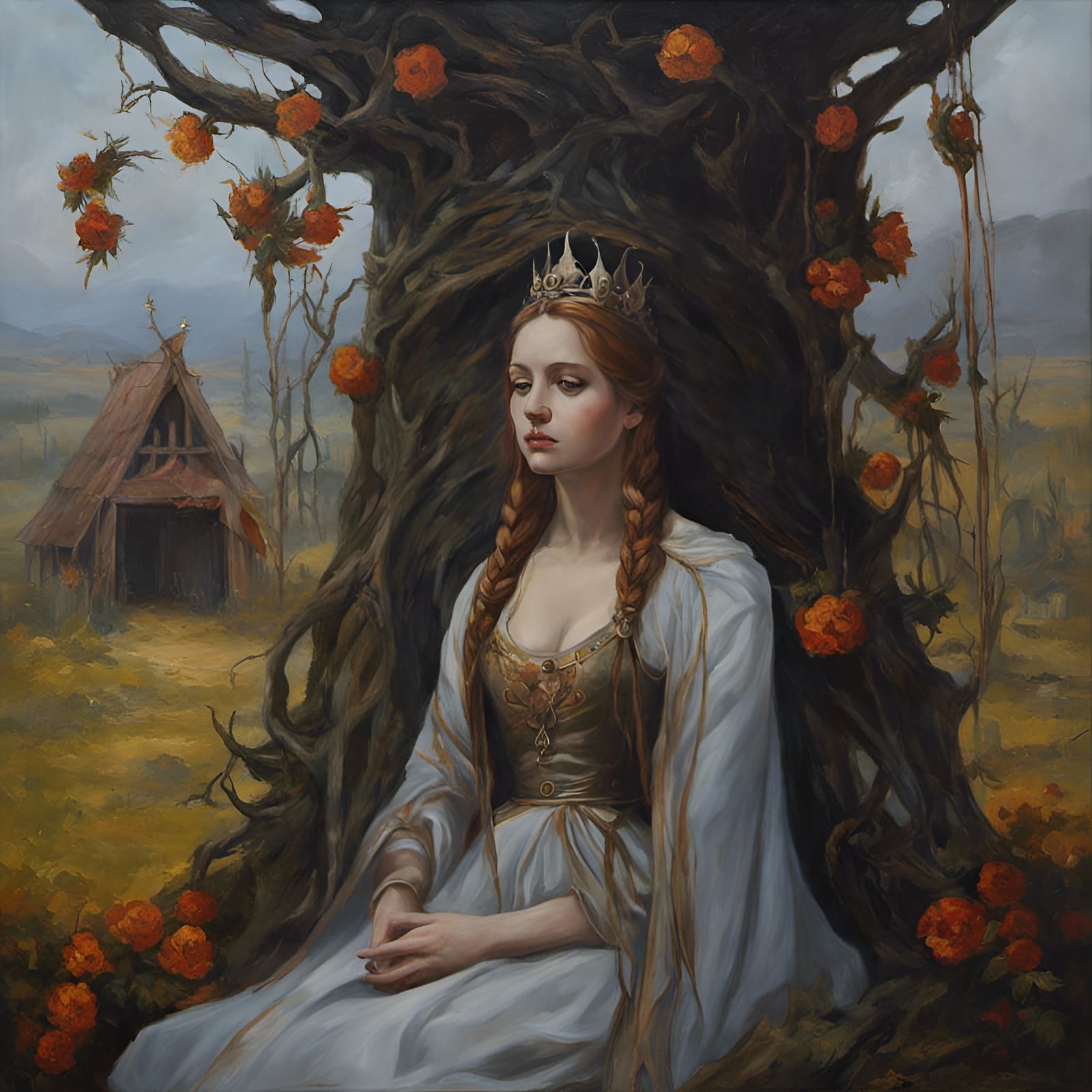 Medieval Fantasy Oil Painting: Violent Quiet