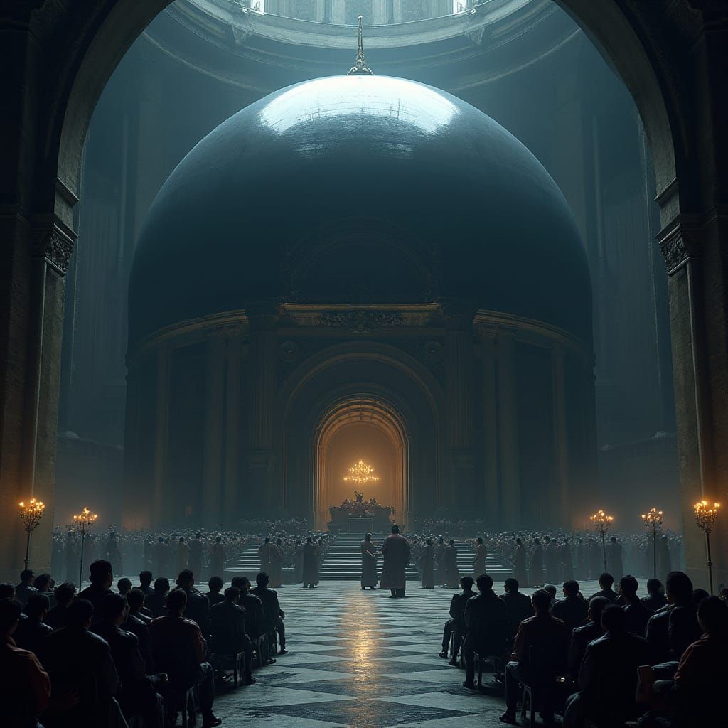 Surreal Futuristic Crown Dome Structure