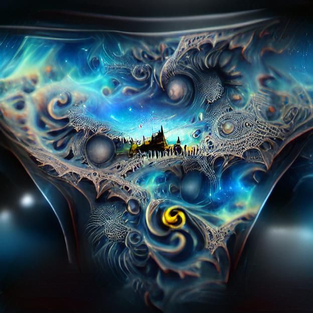Detailed Fractal Astral Cosmic Illustration